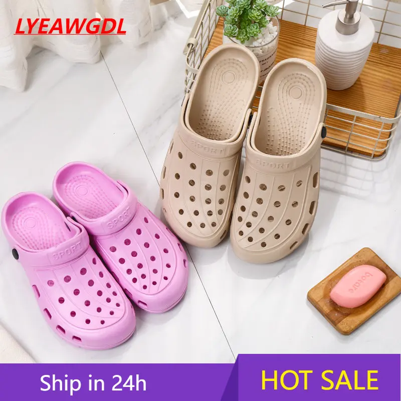 

Обувь Baotou для сада и улицы, обувь для медсестер, обувь на плоской подошве, Кроксы, мужская пляжная обувь, сандалии, летние тапочки с большой головой, оптовая продажа