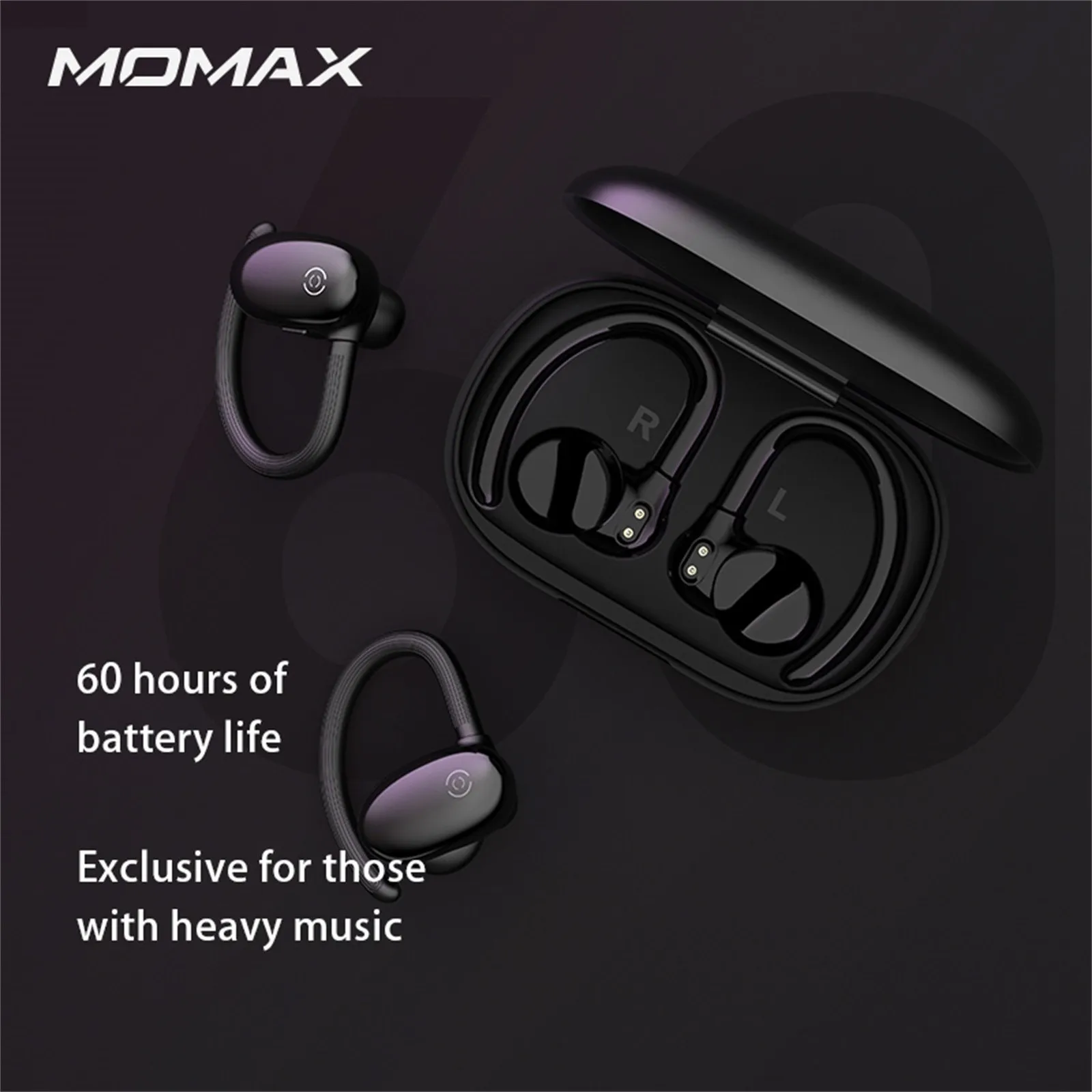 

Быстрая доставка для Momax Bt3, настоящие беспроводные наушники Bluetooth 5,0, спортивные наушники, подвесные беспроводные наушники Bluetooth
