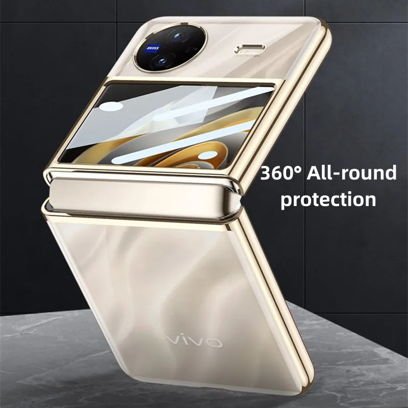 Transparent Plating Cover For VIVO X Flip Case Ultra-thin Transparent Hard Plastic Panel For VIVO X Flip With Screen Protection