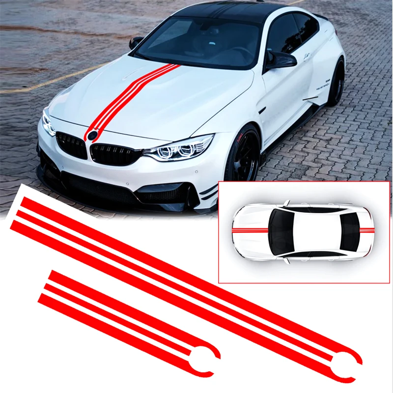 

1 Set for BMW M3 M5 M6 E46 E90 E60 E70 F30 F10 F15 F16 Car Hood Sticker Trunk Decoration Sticker Auto Body Styling Accessories