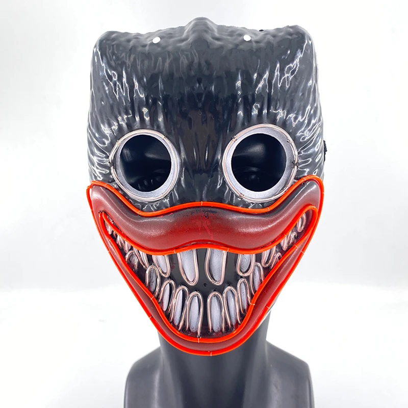 Хэллоуин ужас Косплей светодиодсветильник ящаяся Маска Костюм светящаяся