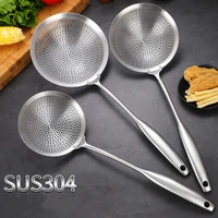 304 stainless steel colander long handle skimmer dumplings sieve spoons noodle strainer cooking filter tools kitchen utensils