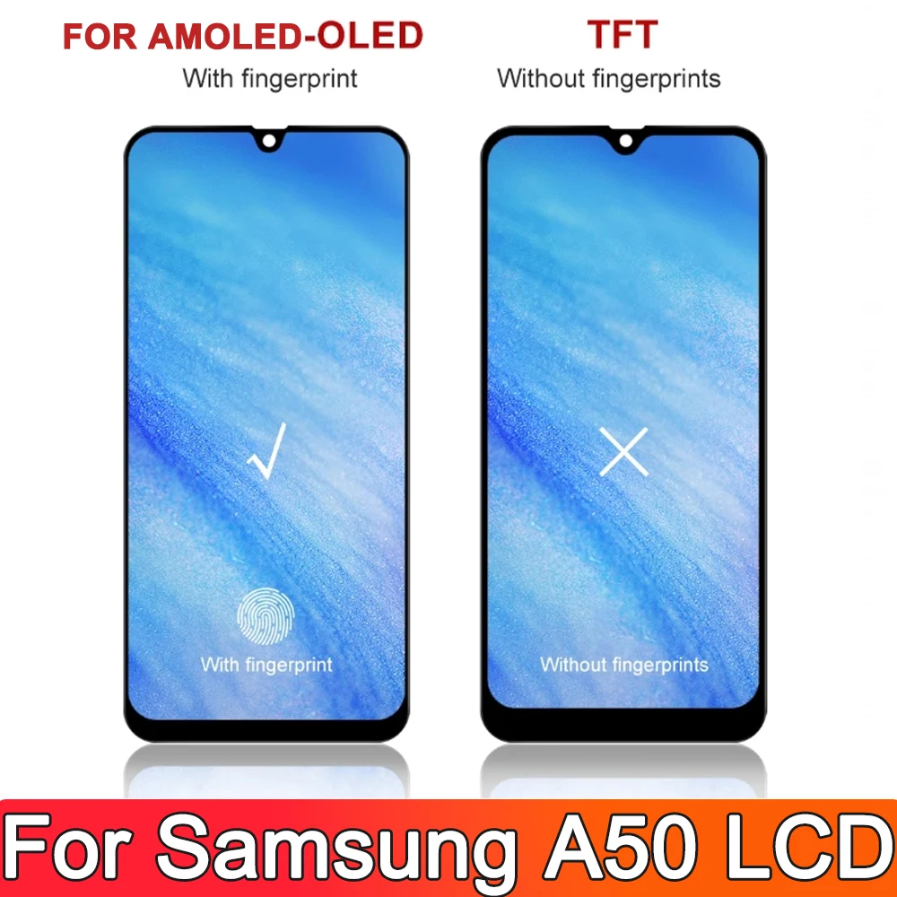 6 4-дюймовый новый дисплей для A50 со заменой рамки Samsung A505 SM-A505FN/DS ЖК-дисплей с