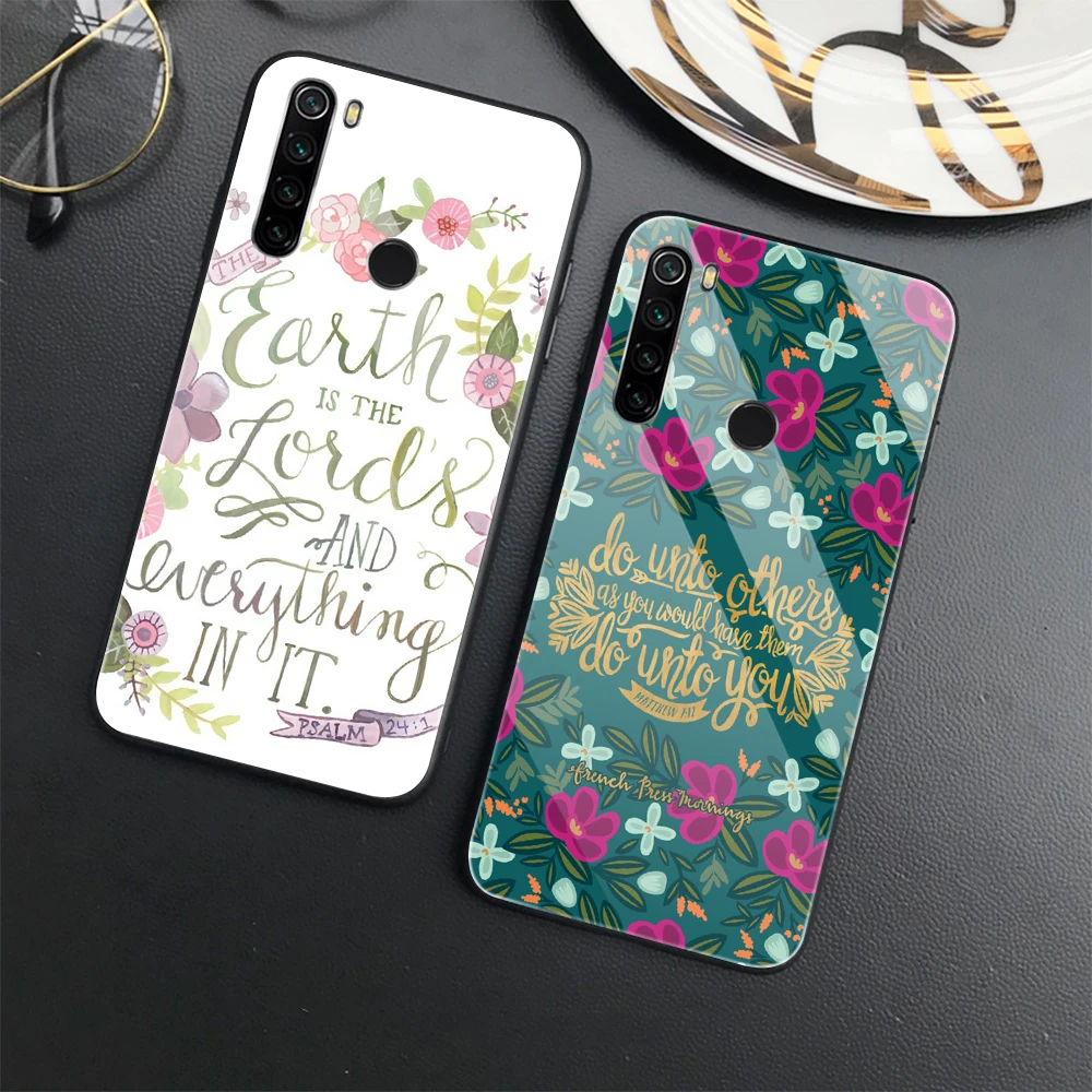 

Flower text label Phone Case for Redmi 9S 6A 7A 8A 8T 9A 9C 9T Note 11S 5G 11 6 7 8 9 10 Pro Max Tempered Glass Cover Fundas