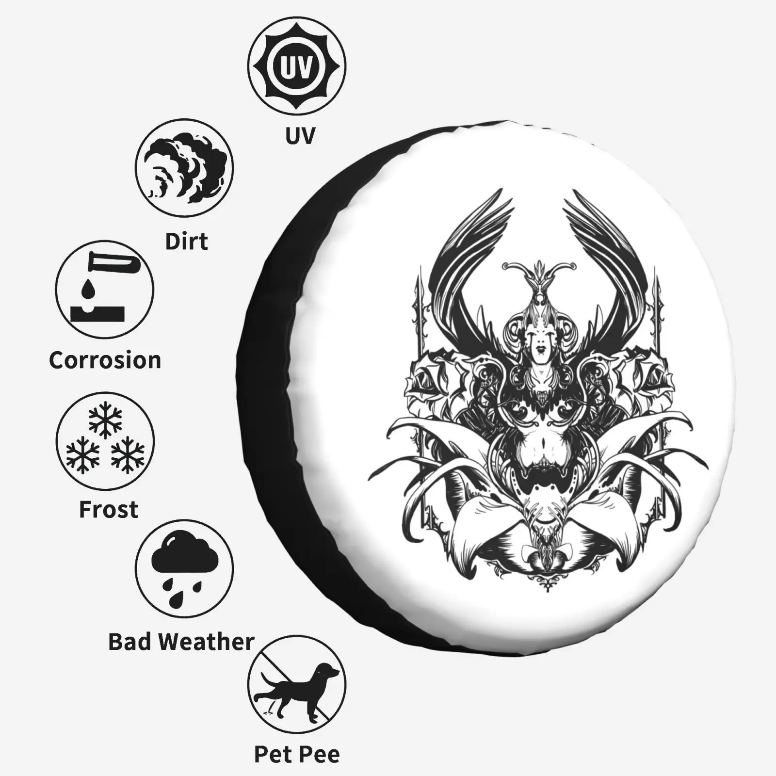 

Vintage Protection Bag Spare Tire Cover for Car A Gift for Camping Spare Tire Cover for Camping Car Spare Tire Cover for Car