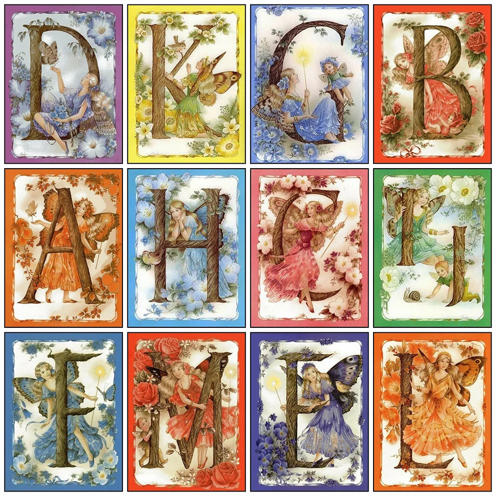 

Royal Secret 5D DIY Diamond Painting Text Full Square Round Diamond Embroidery Angel Picture Rhinestone Mosaic Letter Wall Art