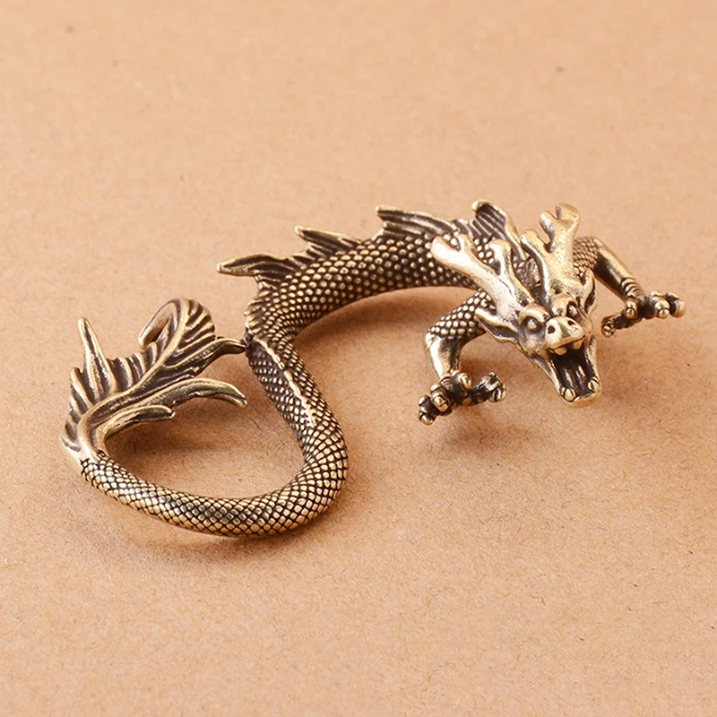 Статуя китайского чудовища дракона бронзовая статуэтка украшения Античная