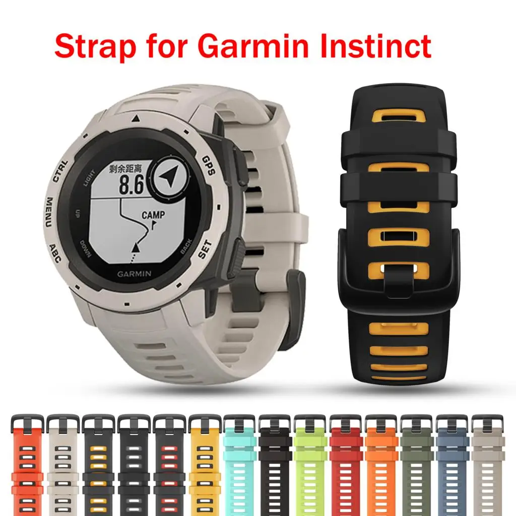 

Мягкий силиконовый ремешок для Garmin Instinct, наручный ремешок для стимуляции прилива, киберспорта, солнечной энергии, тактический Браслет