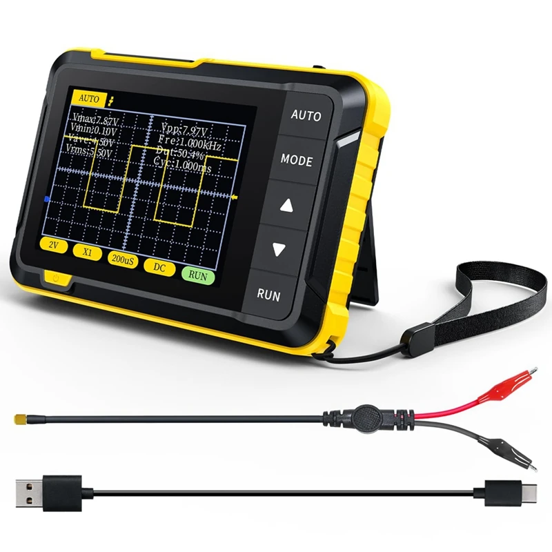 

DSO152 Oscilloscope - 2.8Inch TFT , 2.5MS/S High Sampling Rate, 200Khz Bandwidth, Trigger Function Auto/Nomal/Single