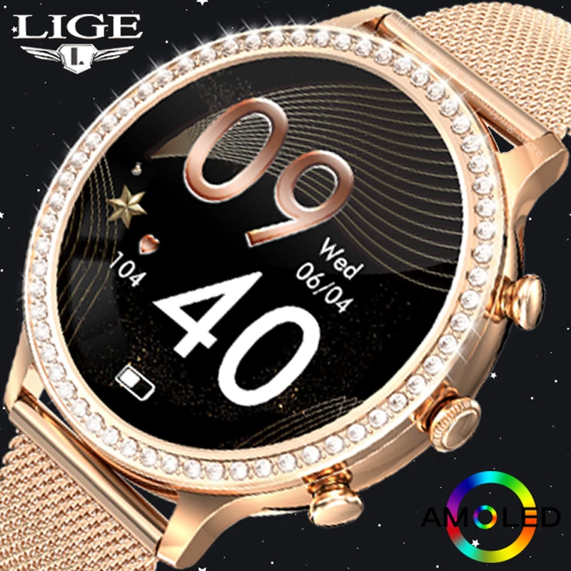 

LIGE Fashion 2023 Bluetooth Call Women Smart Watch Men HD Full Touch Sports Watch Waterproof Men Smartwatch Lady For Android IOS