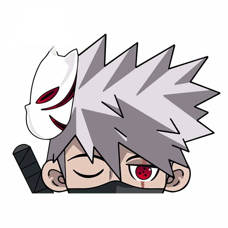 

13 см x 10,2 см для ниндзя Kakashi Peeker, искусственное украшение для мотоцикла