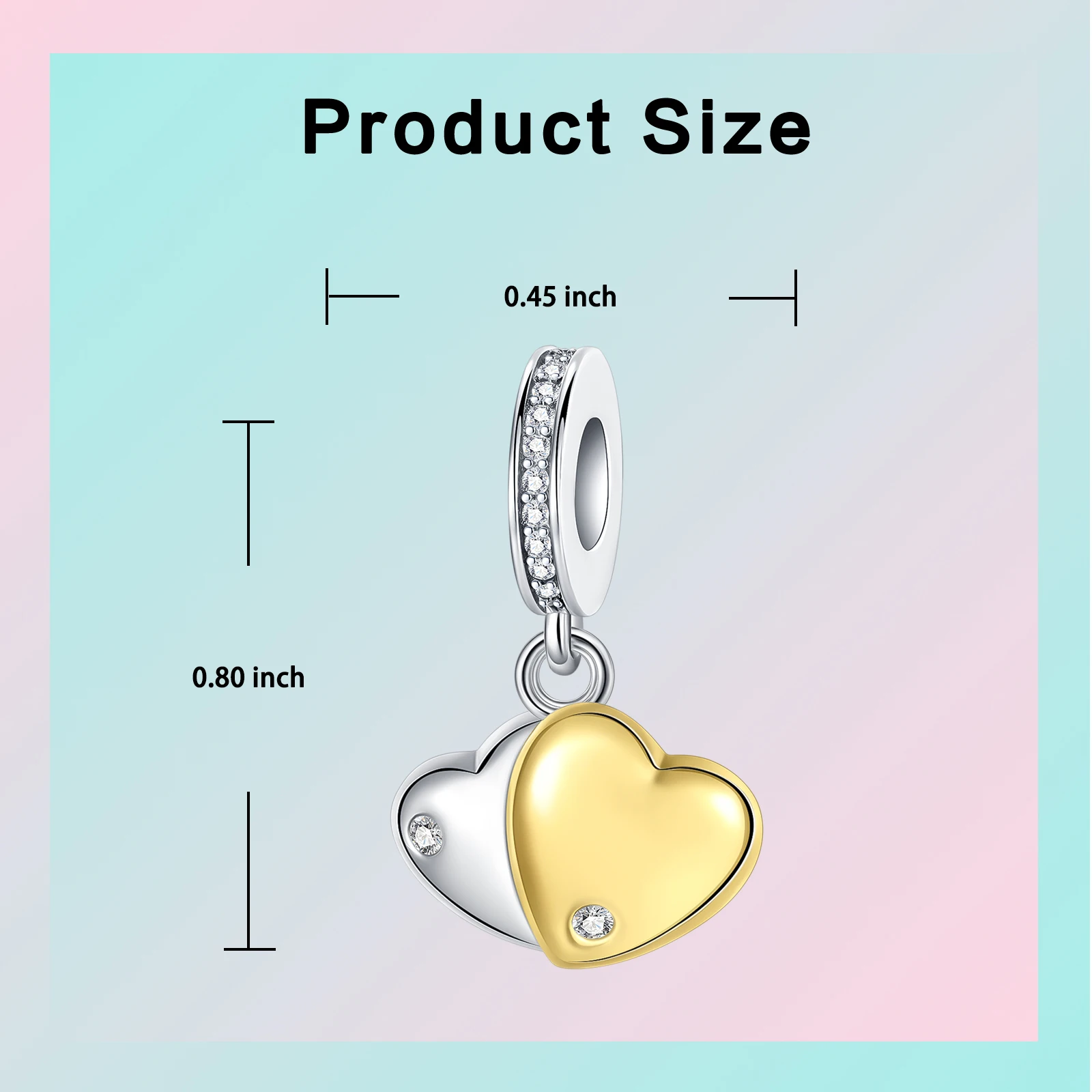 Женский браслет Двойная любовь из серебра 925 пробы