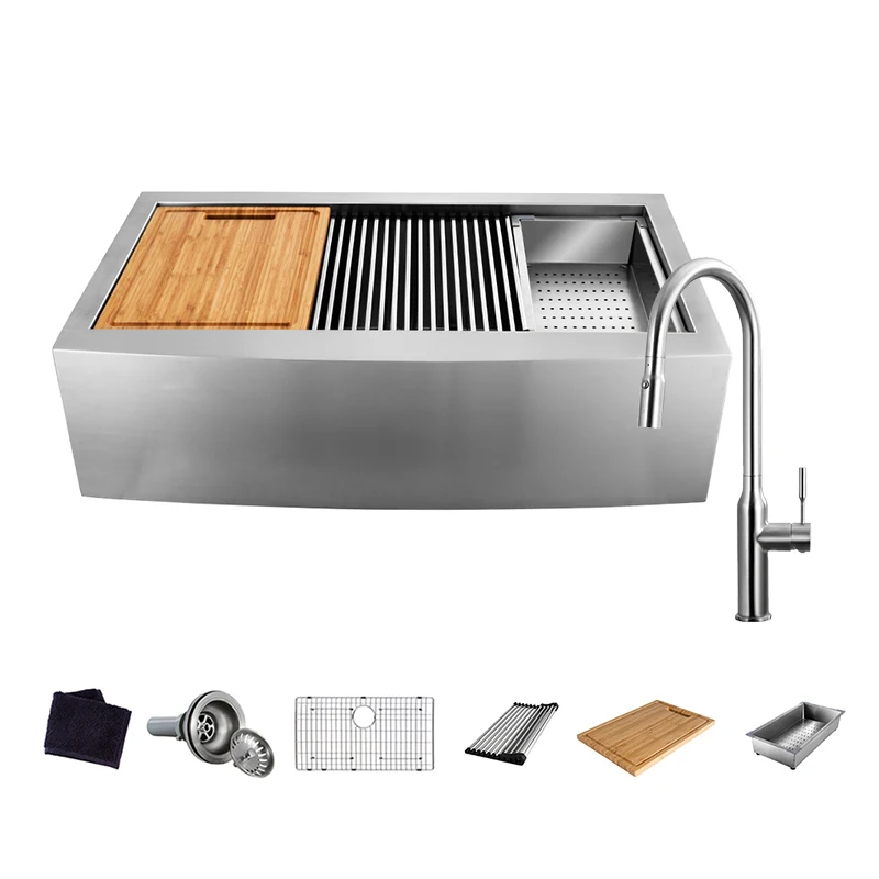 

Superior Quality with Good Price Double Bowl Undermount Handmade Large Size 36 Inches Stainless Steel Apron Kitchen Sink