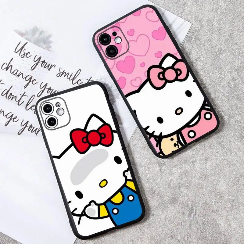 

Cute Sanrio hello kitty HelloKitty Phone Case For iphone 14 Plus 13 12 Mini 11 Pro XS Max X XR Cover