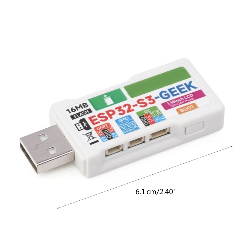 Макетная плата ESP32-S3GEEK с 1 14-дюймовым ЖК-экраном и поддержкой USB Wi-Fi QXNF