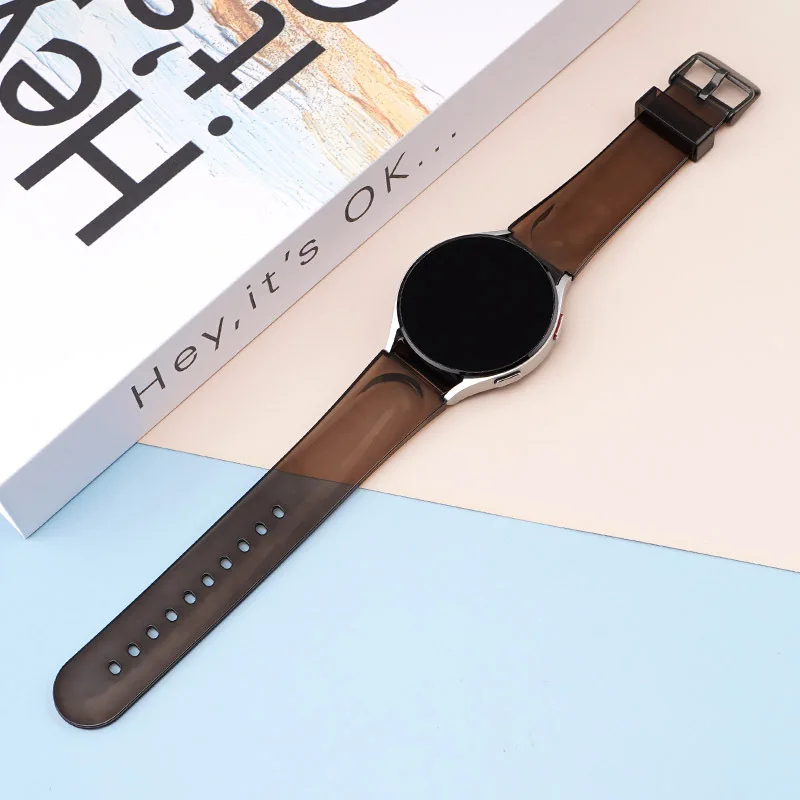 

Ремешок силиконовый для Samsung Galaxy Watch 4 classic, прозрачный браслет без зазоров для Galaxy Watch 4, 46 мм 42 мм 44 мм 40 мм