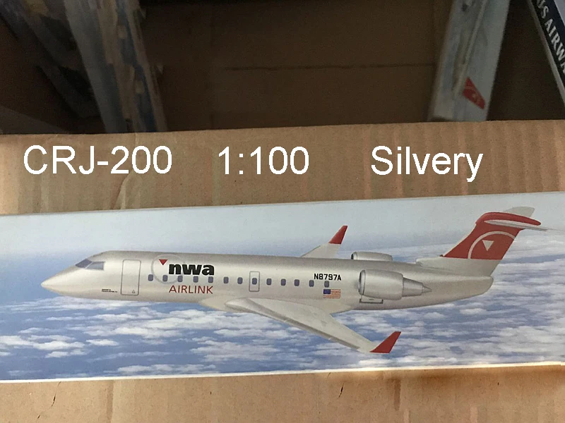

UNITED STATES NWA AIR LINK N8797A CRJ-200 Airlines 1:100 Scale Assmebling Airplane Model Assembled airplane model Plane DIY