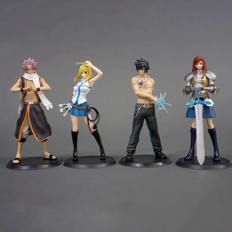 

13cm Anime FAIRY TAIL Figure Lucy Gray Erza Natsu PVC Action Figure Toys Collectible Model Toys Kid Gift