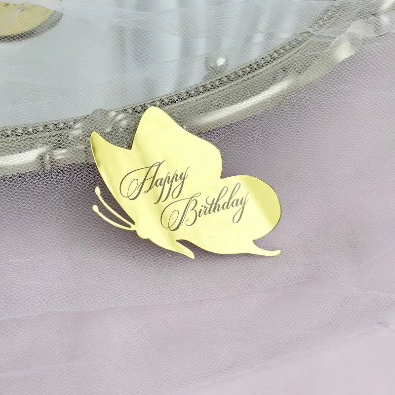 

Золотые лазерные акриловые топперы для тортов MJCakedecor