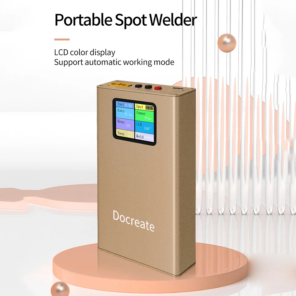 

1.8 inch LCD Color Screen Display Mini Portable 10000mah Rechargeable Spot Welding Machine DIY Battery Pack Welding 0.1-0.2mm