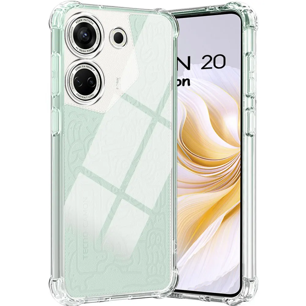 Противоударный прозрачный чехол для телефона Tecno Camon 20 Pro 4G 20Pro 5G мягкий