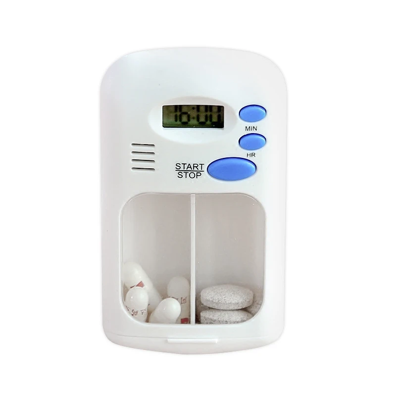 

1pc Mini Portable Pill Reminder Drug Alarm Timer Electronic Box Organizer LED Display Alarm Clock Remind Small First Aid Kit