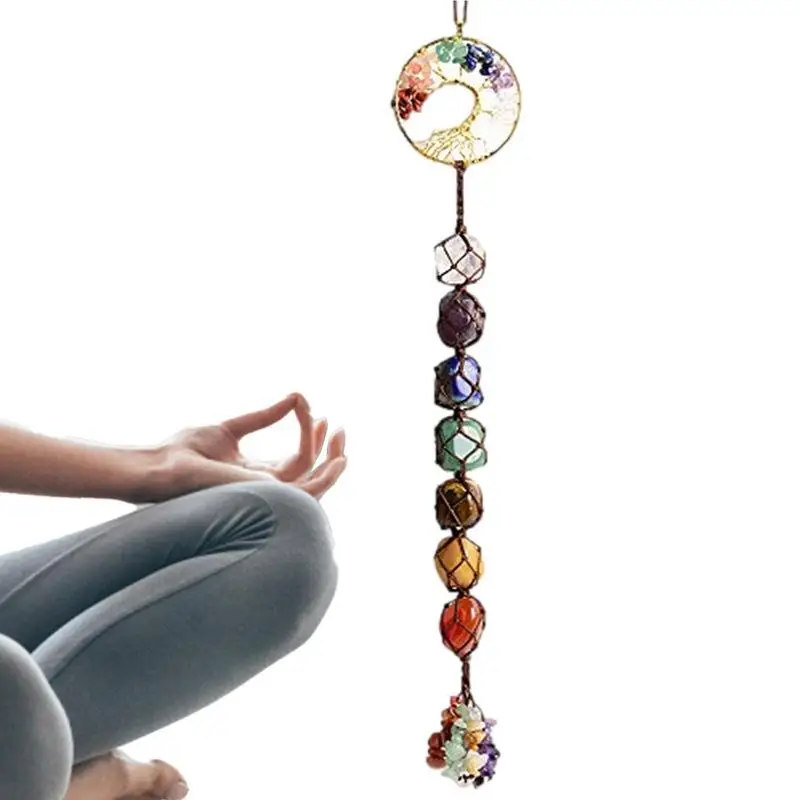 

Хрустальные подвесные украшения, 7 камней, натуральный кулон, подвеска из натурального кристалла, драгоценный камень, поделки «сделай сам», ...