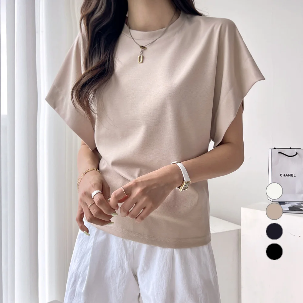 

시크릿 커버 러플 티셔츠