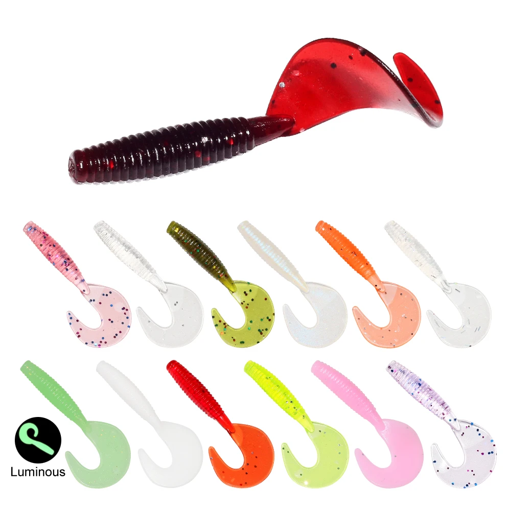 

30pcs Fishing Soft Lure Artificial Silicone Bait 4CM Capuchin Worm Soft Bait Carp Fishing Wobblers For Pike Sea Swimbait Pesca