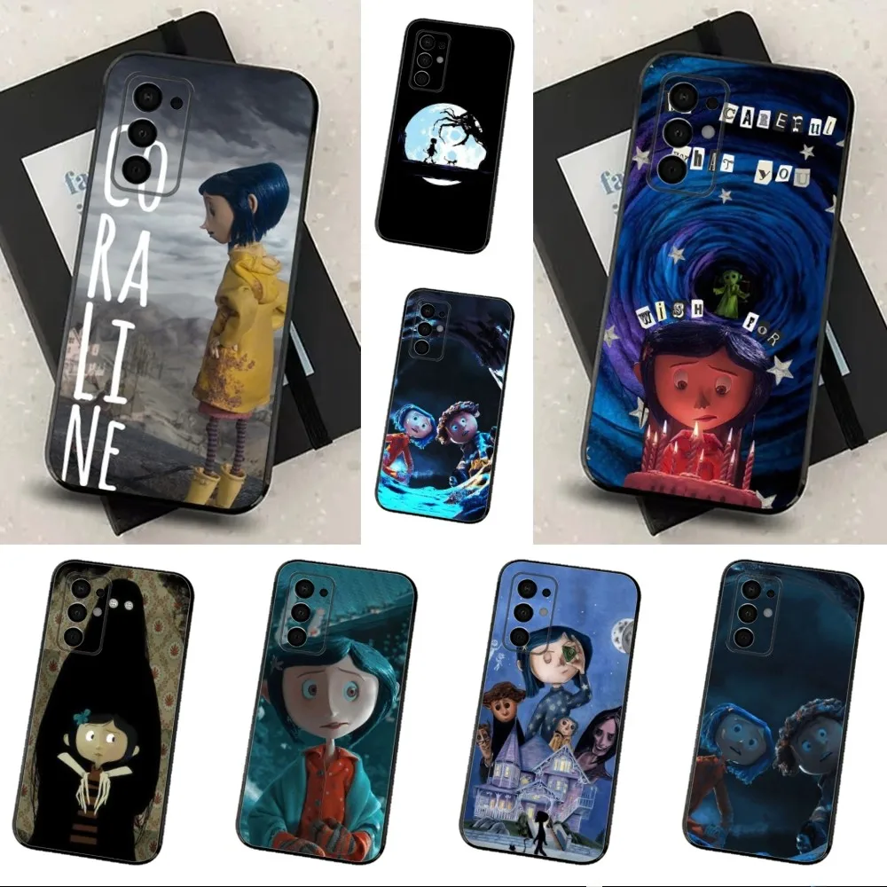 Чехол для телефона A-Anime C-CoralineS-S Samsung Galaxy A91 A80 A73 A72 A71 A53A52 A32 A31A22 A21s A20 черный чехол