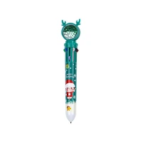 christmas 10 color ballpoint pen student press type color pen santa claus presses the ballpoint pen 0 5mm school stationery