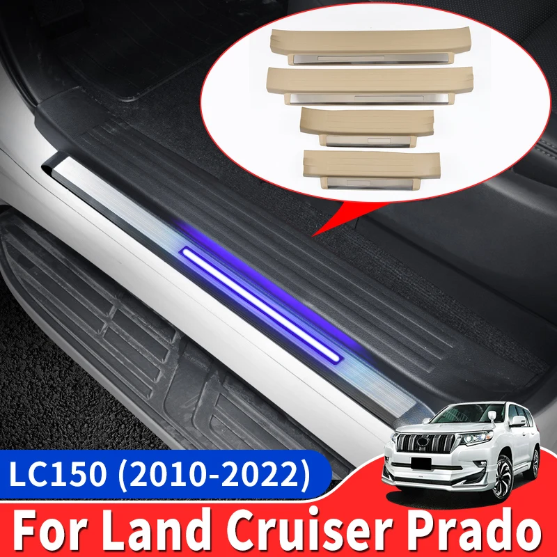 

2010-2023 For Toyota Land Cruiser Prado 150 Modified Threshold Accessories Pedal Led Light Lc150 Upgraded Interior Fj150
