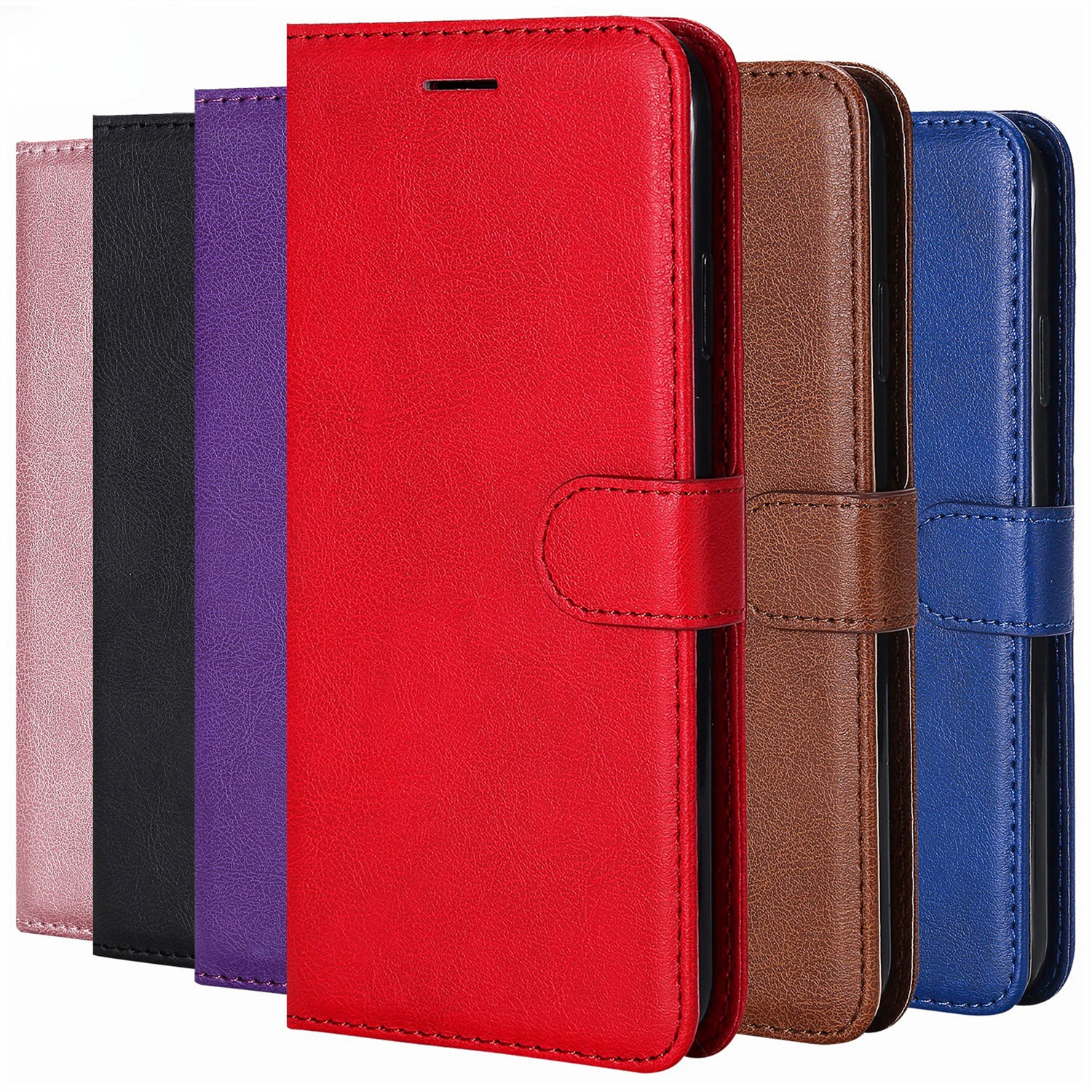 

Luxury Leather Wallet Case For IPhone 12 Mini 11 Pro X XS Max XR 6 6S 7 8 Plus 5S SE 2020 Holder Card Slots Flip Cover Stand Bag