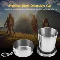 75ml stainless steel foldable cup thermal espresso cup foldable car water cup retractable camping cup for coffee cup teacups