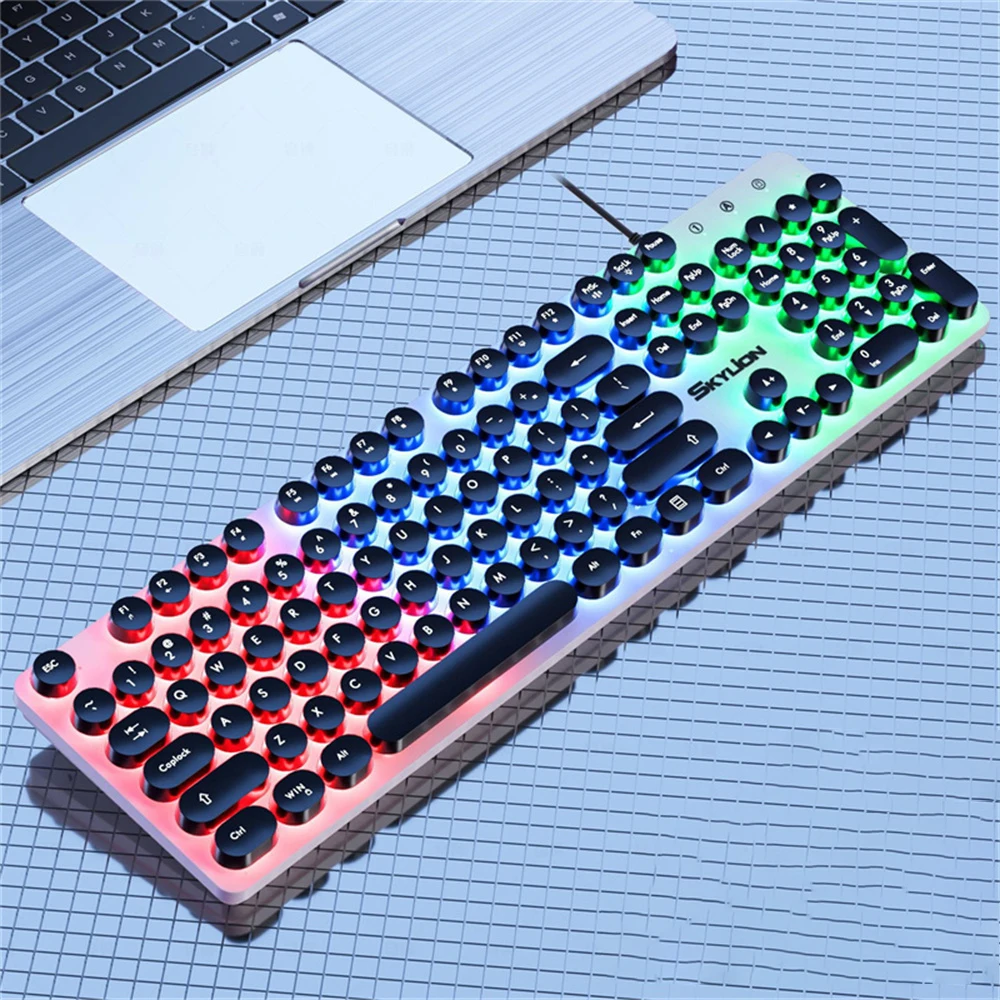 

Number Of Buttons 104 Mirror Craft Laser Game Keyboard Line Length 1.4 Meters Electronic Sports Mechanical Lighting Keyboard