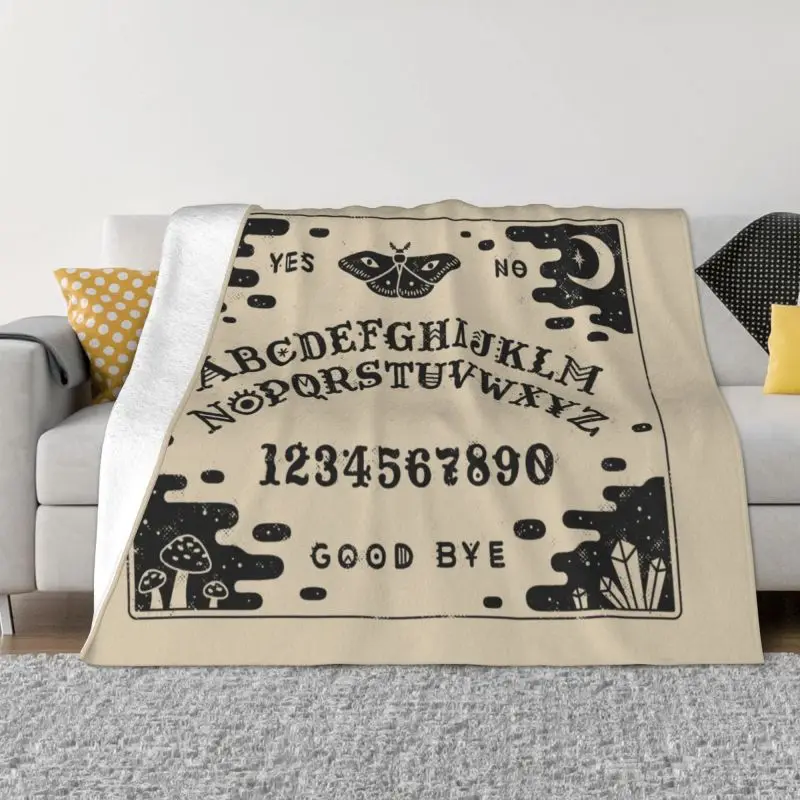 

Одеяло для доски «Хэллоуин» Ouija, Фланелевое флисовое теплое одеяло с 3D принтом ведьмы, одеяло для офиса, постельное белье, покрывала для дива...
