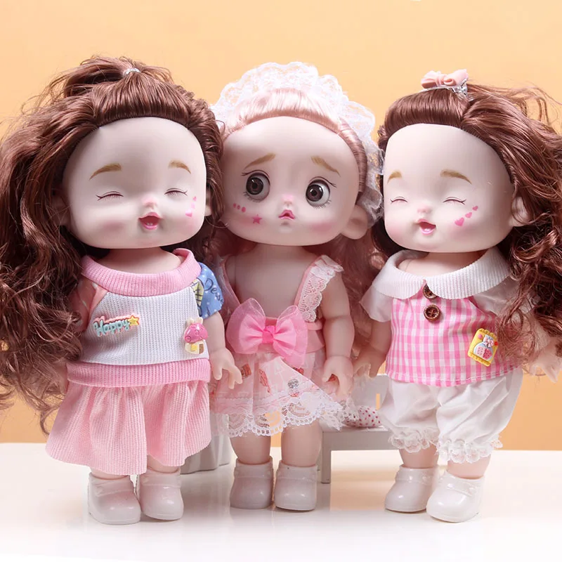 30 см милая кукла с круглым лицом и большим глазом 16 BJD Лолита, мультяшная кукла принцессы для девочек, игровой домик, сделай сам, нарядные игрушки, рождественские подарки (art.: 3920cc87197e3) - 3920cc87197e3