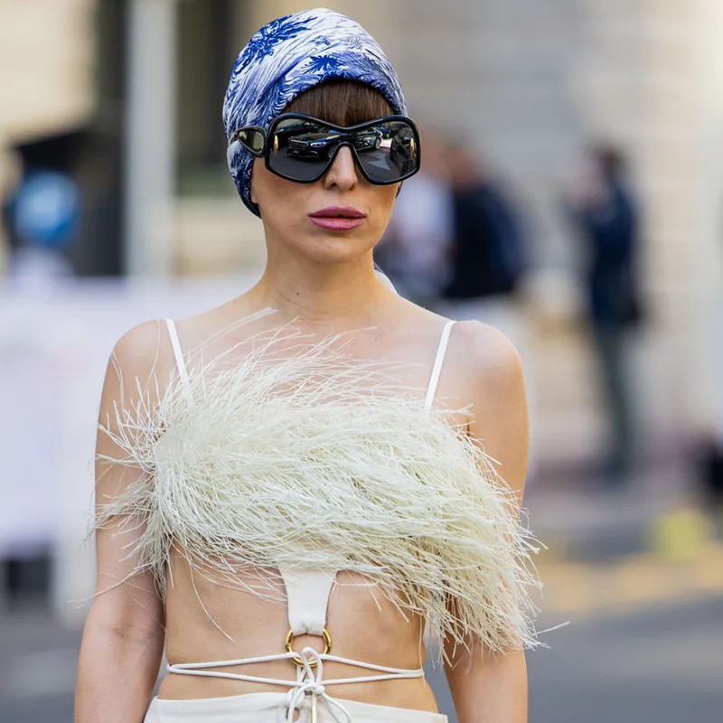 Новые модные женские солнцезащитные очки Y2K Alien в большой оправе с рисовыми