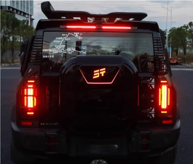 Автомобильный чехол для запасного колеса светильник-стример подходит JETOUR Traveler T2