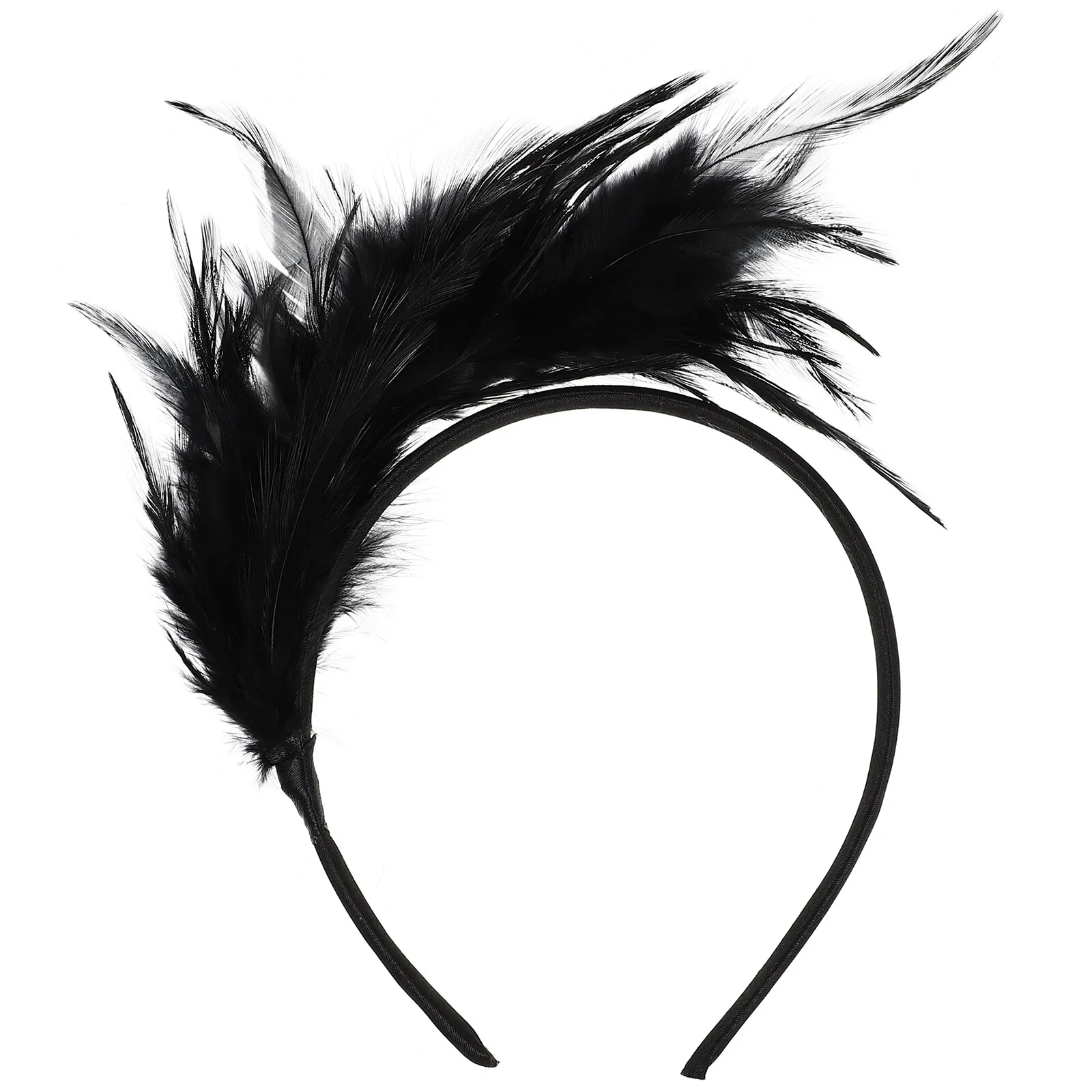 

Fascinator Headband Women Headpiece Wedding Headwear Party Headdress (Black)