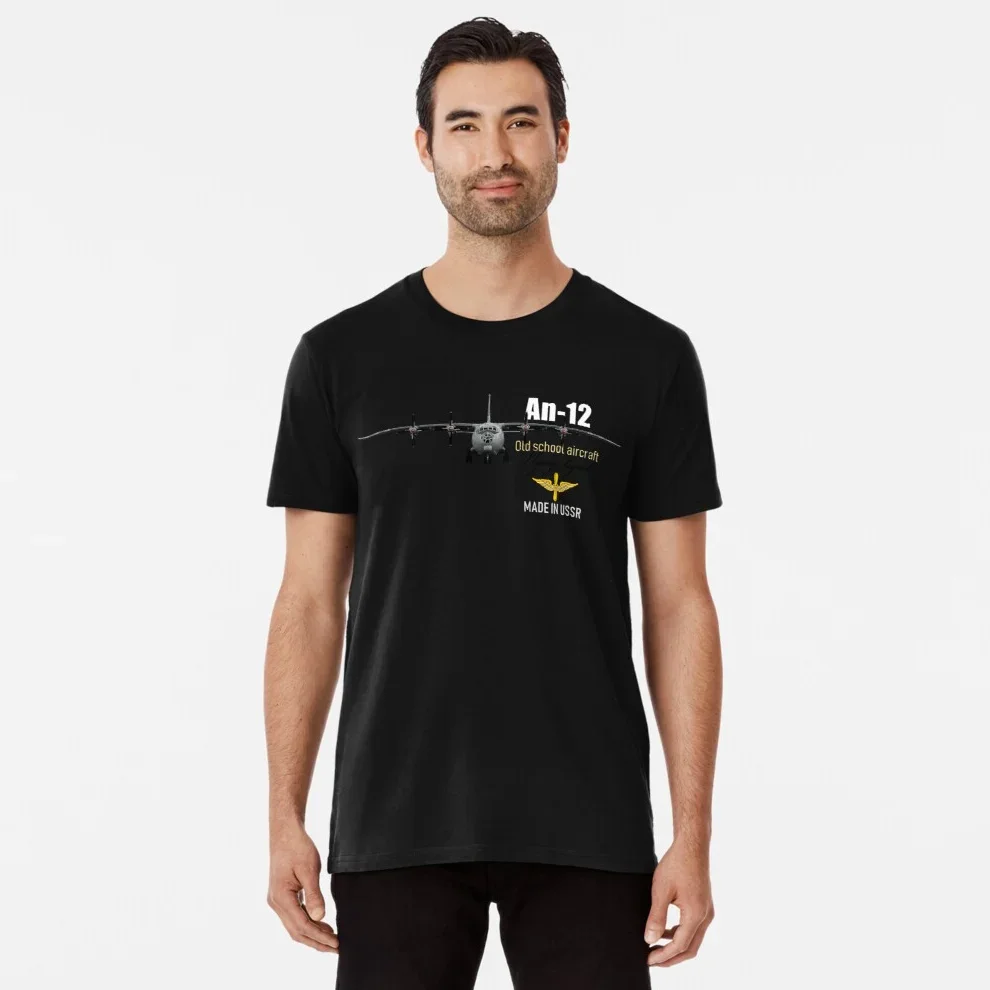 Футболка с изображением летательного аппарата СССР Ан-12 Новые повседневные