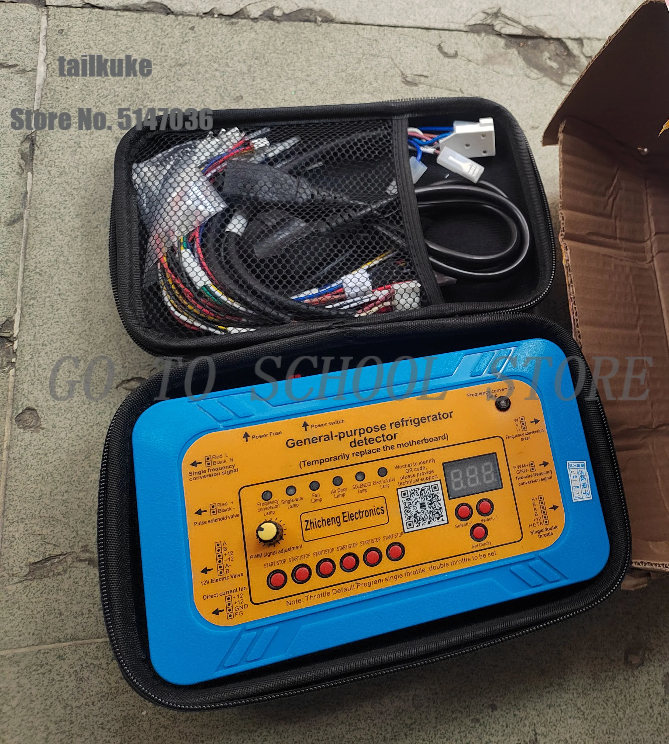 

English version refrigerator Universal Inverter Board Compressor Solenoid Valve Fan Damper12V Electric Valve Detector Fault Tool