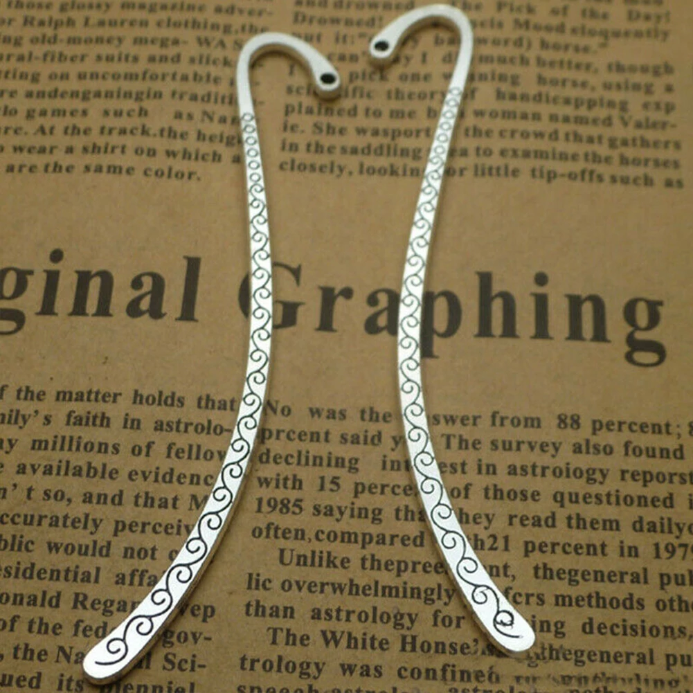 

20pcs Label Decorations Metal Students Vintage Gift Hook Tibetan Silver Bookmark DIY Paper Clips Stationery School Office