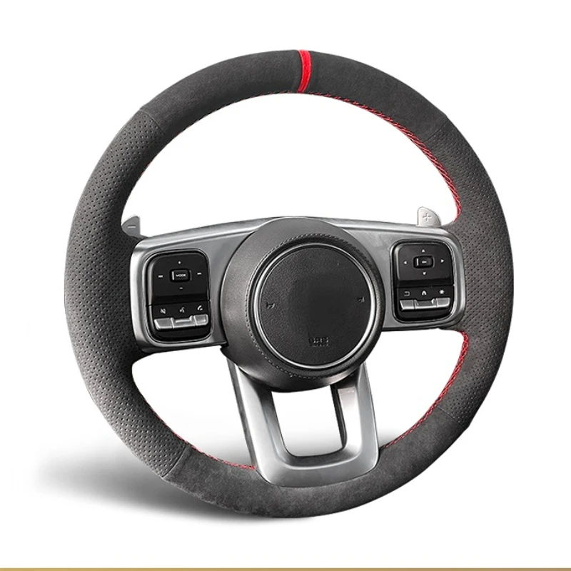 

Private custom suede hand sewn steering wheel cover For Wey Tank 300/500 Anti-slip and sweat absorption