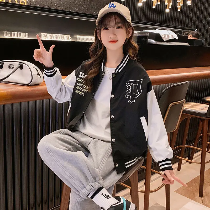 

2022 Spring Children's Jacket Baseball Suit Bomber Tiny Cottons Kids Clothes For Teen Quilted Coats And Jackets 12 14 Year Girl