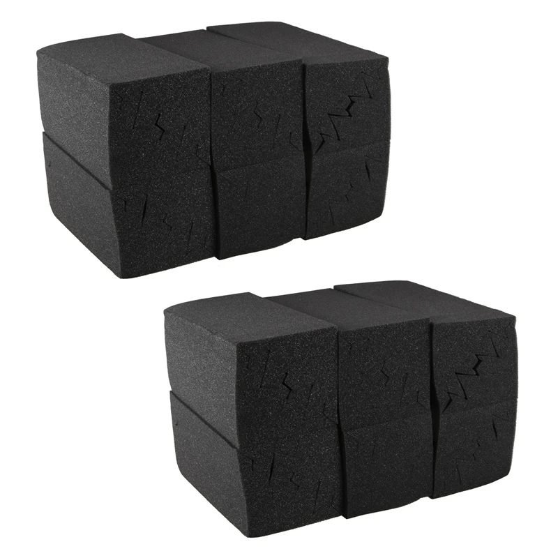 

24 Pcs Black Bass Sponge for Corner Wall, Sound Absorbing Studio Sponge