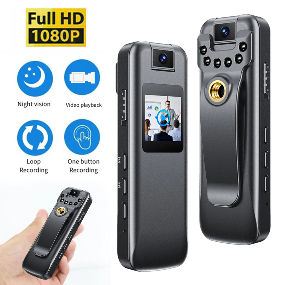 HD 1080P Mini Camera Infrared Night Vision Security Smart Home Small Body Camera Outdoor Sports DV DVR Camcorder Video Recorder
