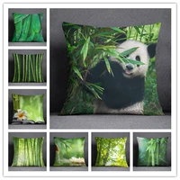 bamboo forest pattern series pillow gift home office decoration pillow bedroom sofa car cushion cover pillowcase 45 cm 45 cm