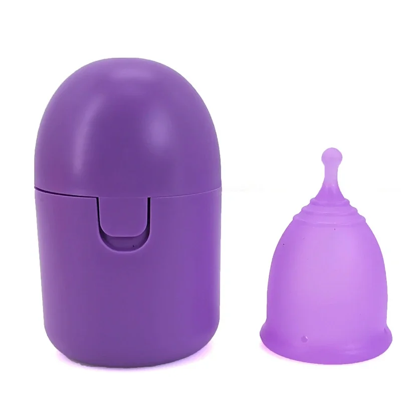 

Портативная менструальная чаша из медицинского силикона с защитой от протечек Женская менструальная чаша с отделением для женской гигиенической продукции
