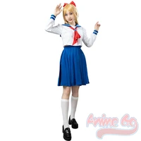 anime crystal sailor venus minako aino cosplay school costume mp003719